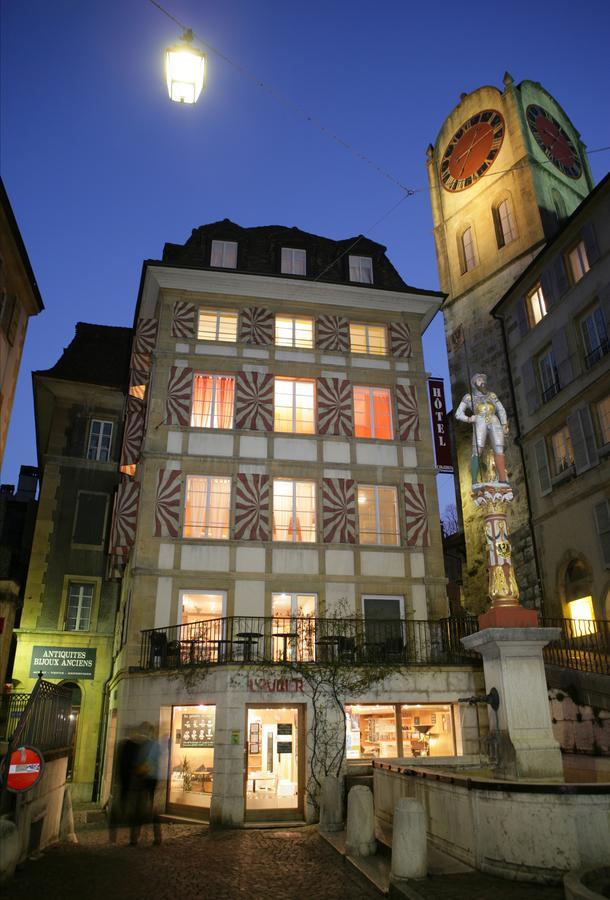 Le Cafe-Hotel De L'Aubier Neuchatel Exterior photo